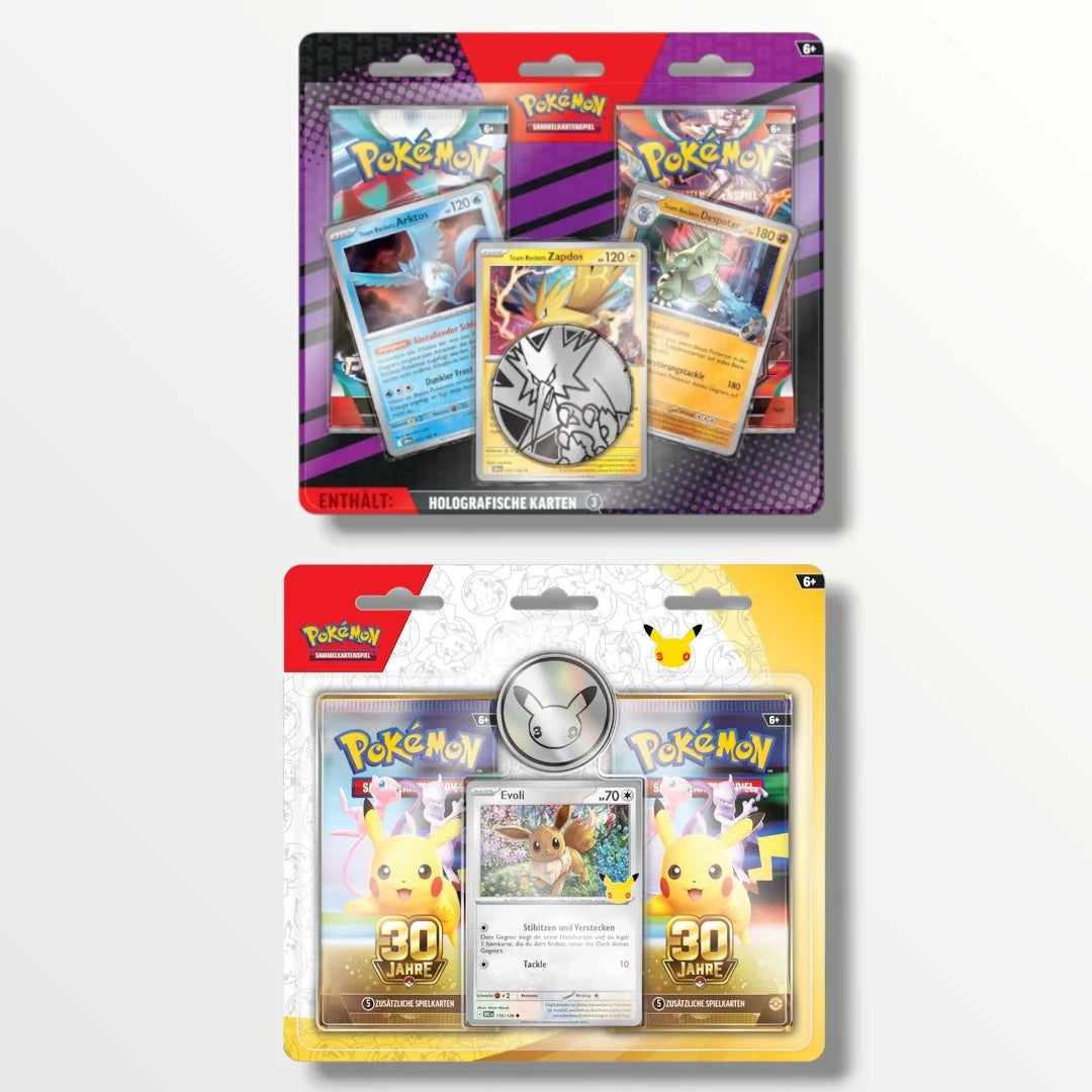 Pokémon TCG Bundle: 30th Celebration 2-Pack Blister + Enhanced 2-Pack Blister Oktober 2025 (Deutsch) Pokémon