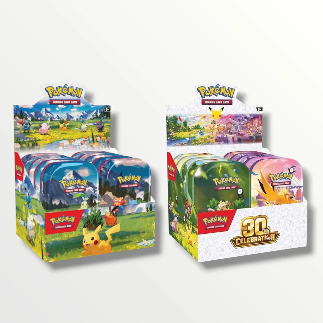 Pokémon TCG Bundle: 30th Celebration Mini Tin Display + Ascended Heroes Mini Tin Display (Französisch) Pokémon