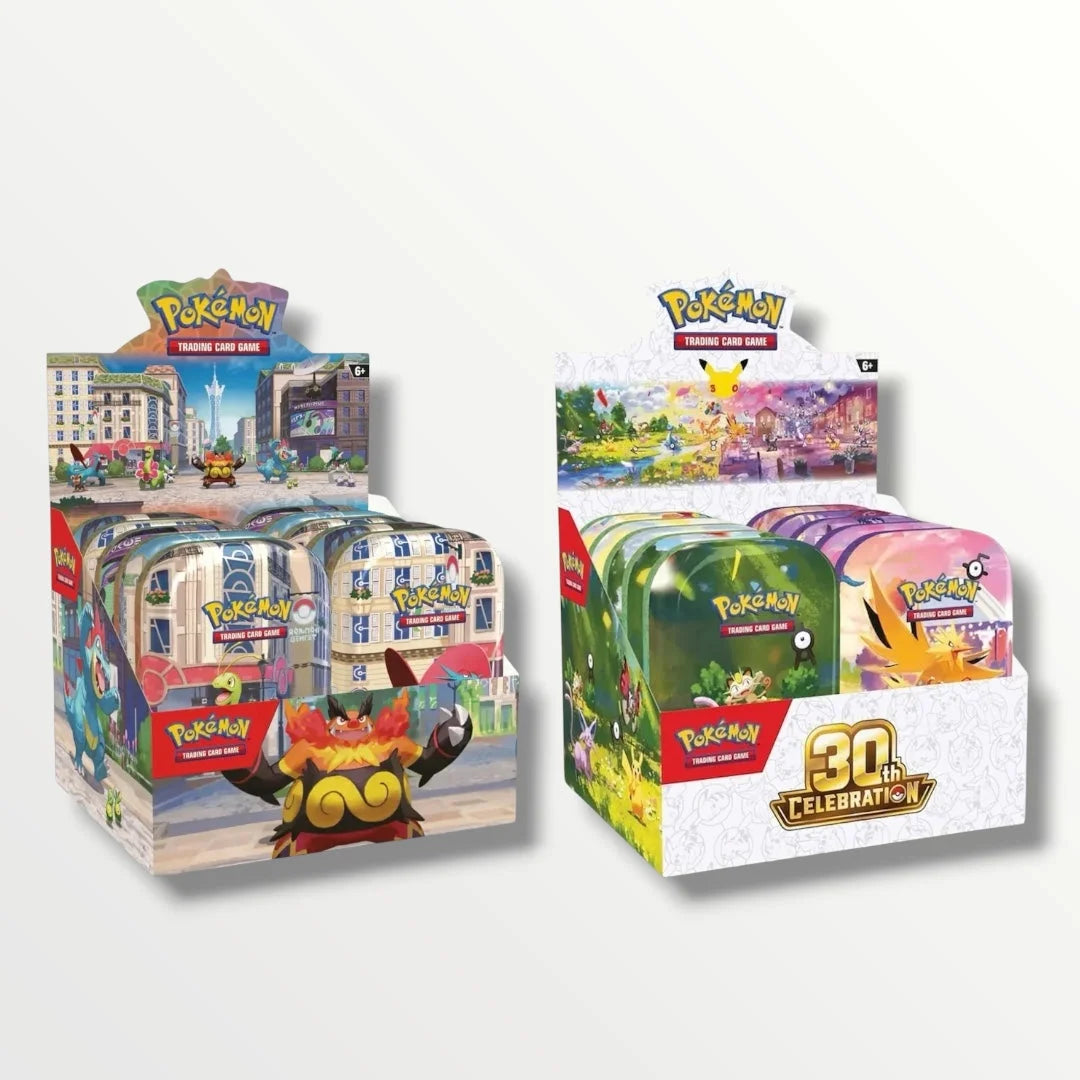 Pokémon TCG Bundle: 30th Celebration Mini Tin Display + Lumiose City Mini Tin Display (Französisch) Pokémon