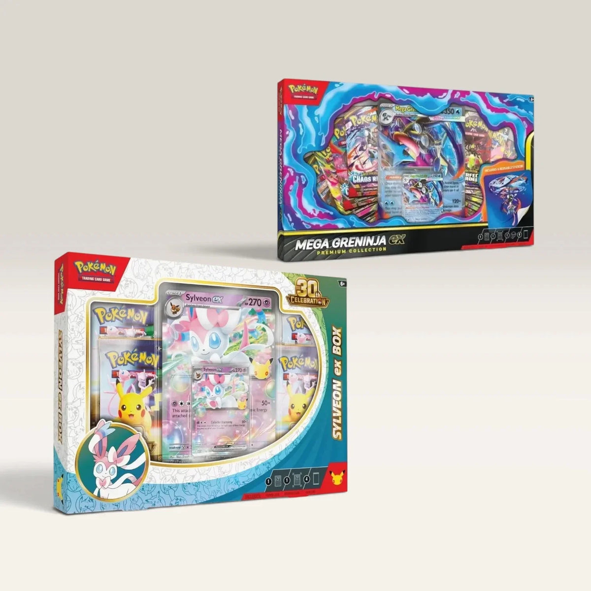 Pokémon TCG: 30th Celebration Sylveon ex Box & Greninja ex Box Pokémon