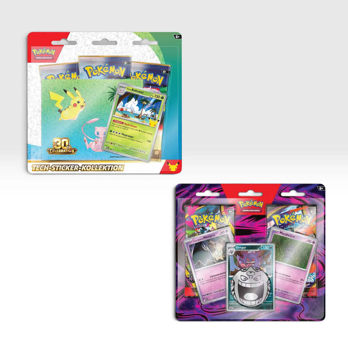 Pokémon TCG Bundle: 30th Celebration Tech Sticker Collection Alola-Kokowei + Enhanced 2-Pack Q4 2026 (Deutsch) Pokémon