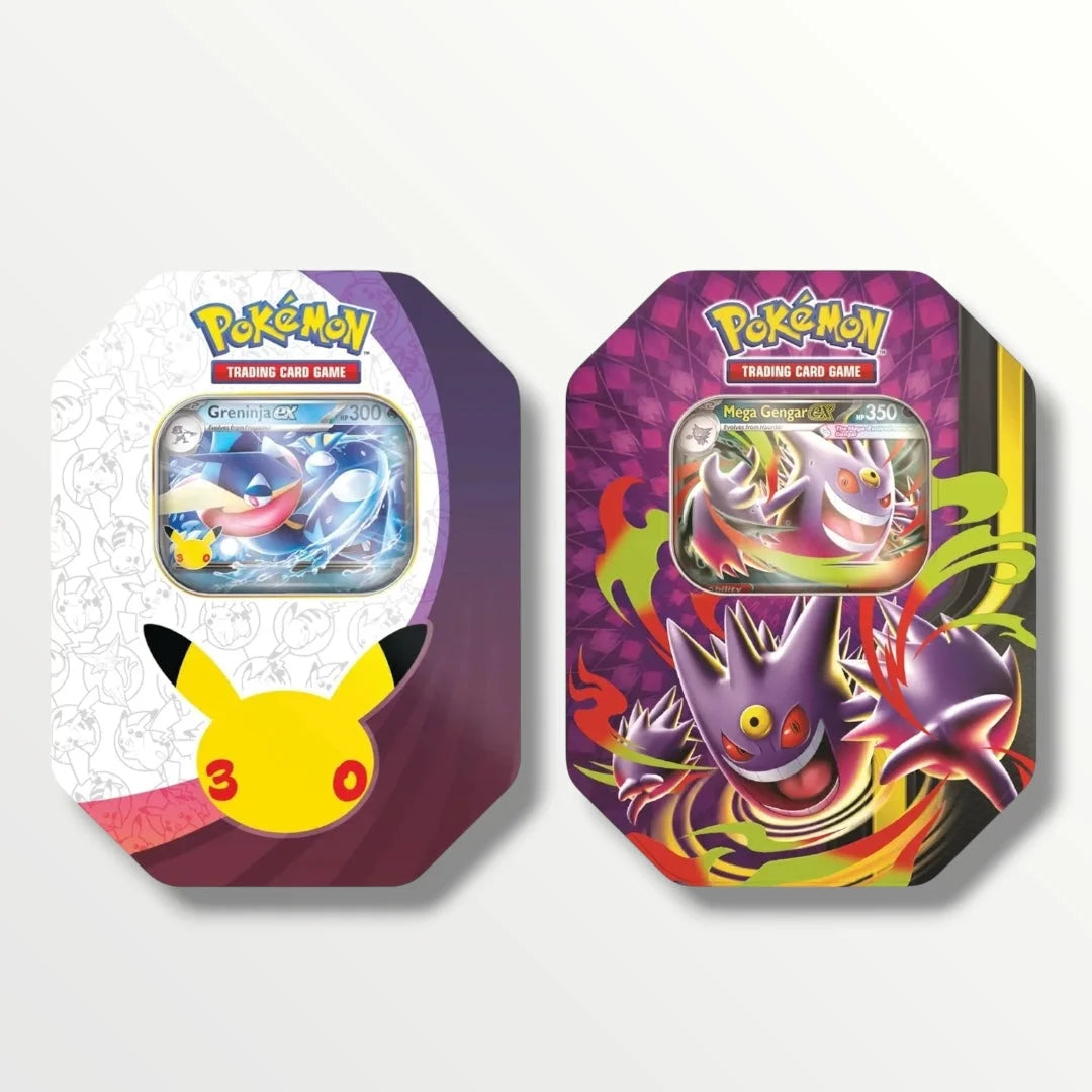 Pokémon TCG Tin Bundle: 30th Celebration Greninja ex + Mega Moonlit Mega Gengar ex (EN) Pokémon