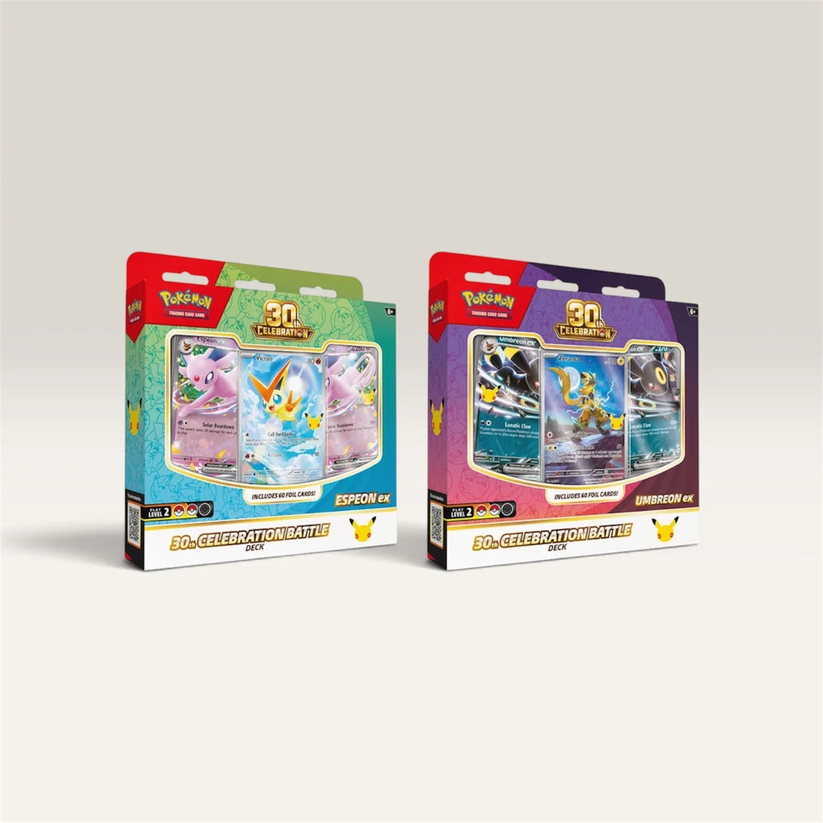 Pokémon TCG: 30th Celebration Battle Deck 2er-Set – Espeon ex & Umbreon ex Pokémon