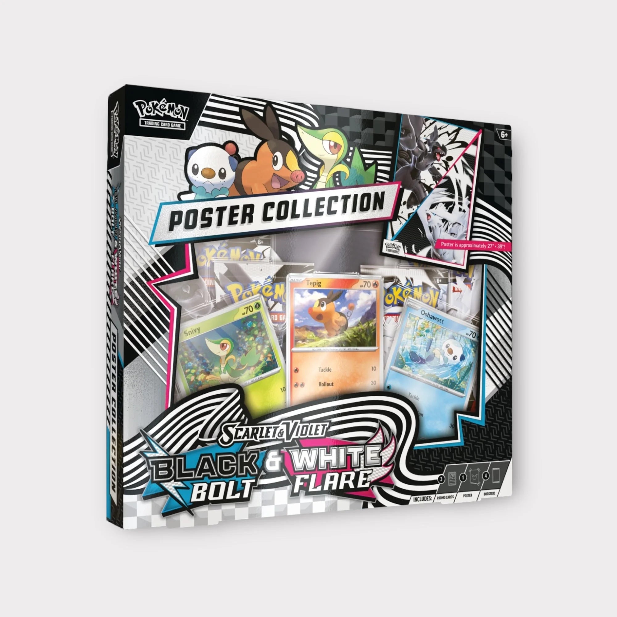 Pokémon TCG: Scarlet & Violet—Black Bolt & White Flare Unova Poster Collection Pokémon