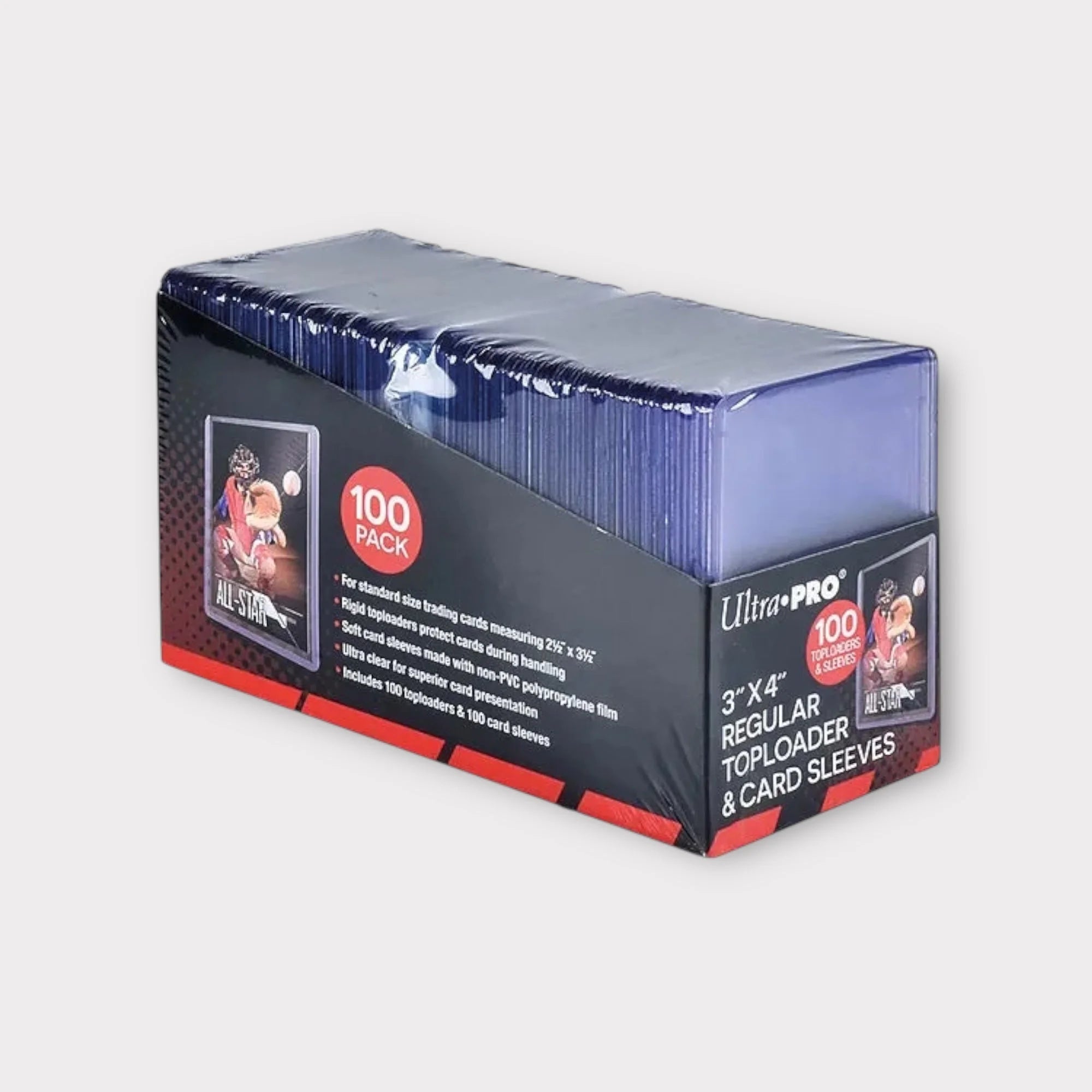 Ultra Pro - 3" X 4" CLEAR REGULAR TOPLOADER UND SOFT SLEEVES BUNDLE (100CT) Ultra Pro