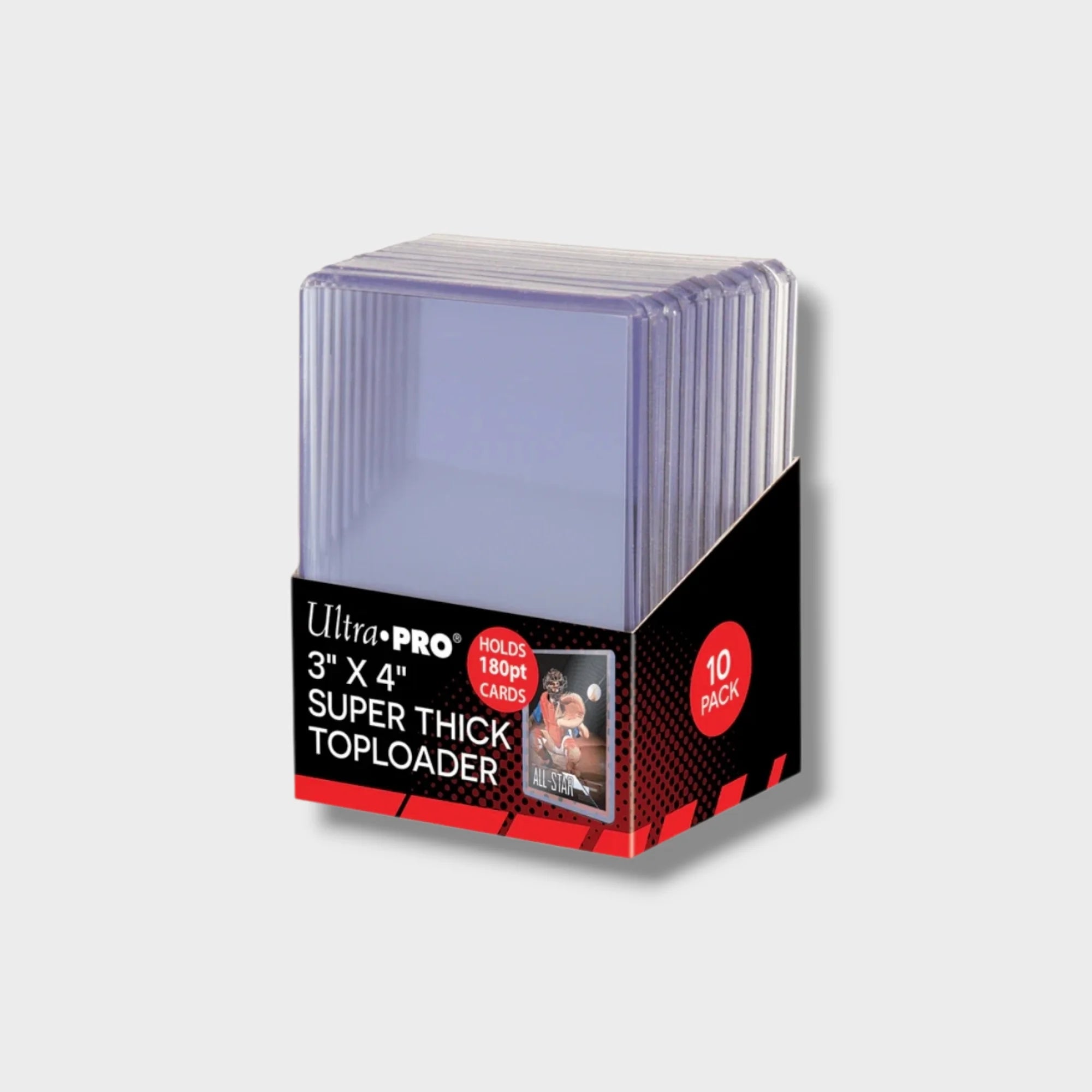 Ultra-Pro - 3" x 4" Clear Super Thick 180PT TOPLOADER® Sleeves (10ct) Ultra Pro