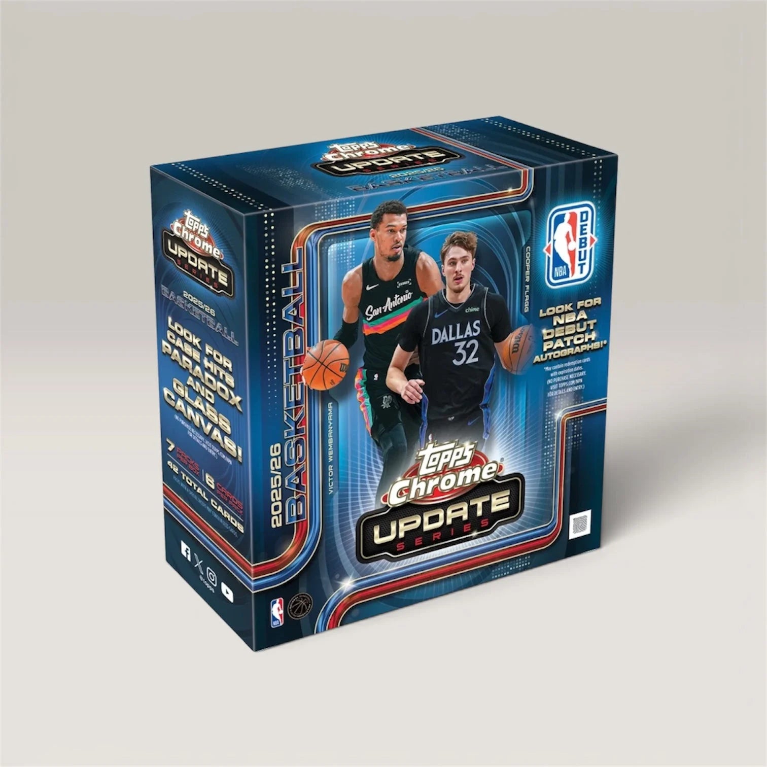 2025-26 Topps Chrome® Updates Basketball – Mega Box Topps