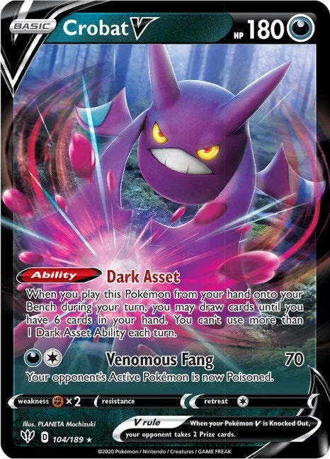 Crobat V [SWSH03 - 104/189] SWSH03: Darkness Ablaze
