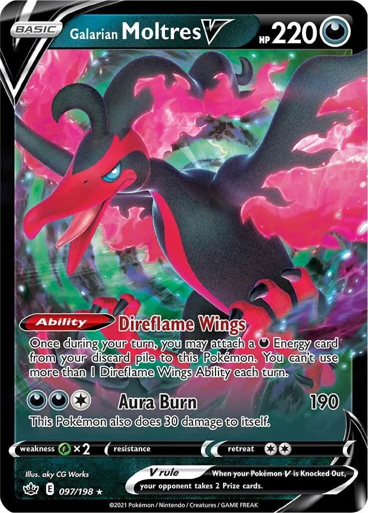 Galarian Moltres V [SWSH06 - 097/198] SWSH06: Chilling Reign