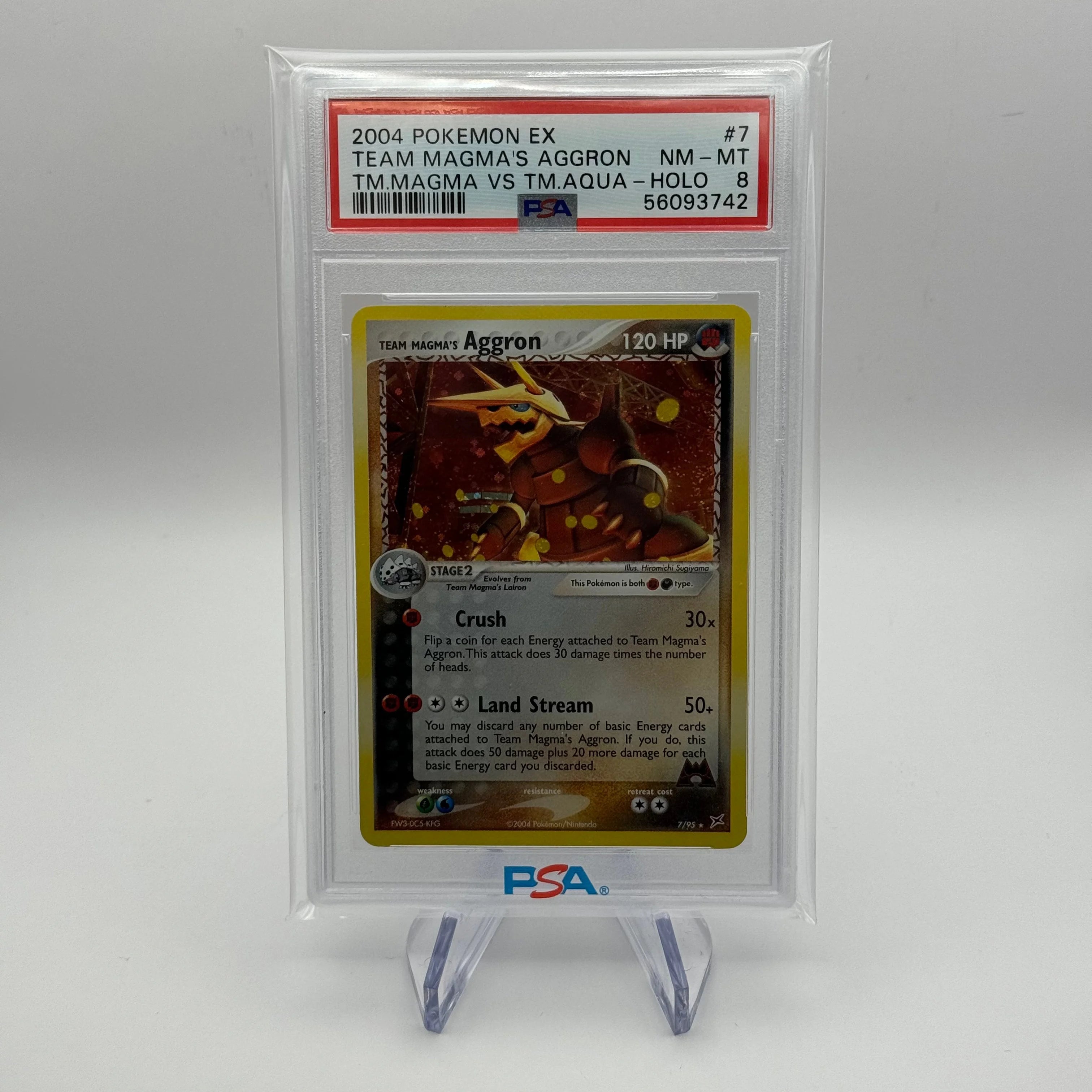 Pokémon TCG - Aggron - Team Magma vs Team Aqua (EN) PSA 8 Pokémon