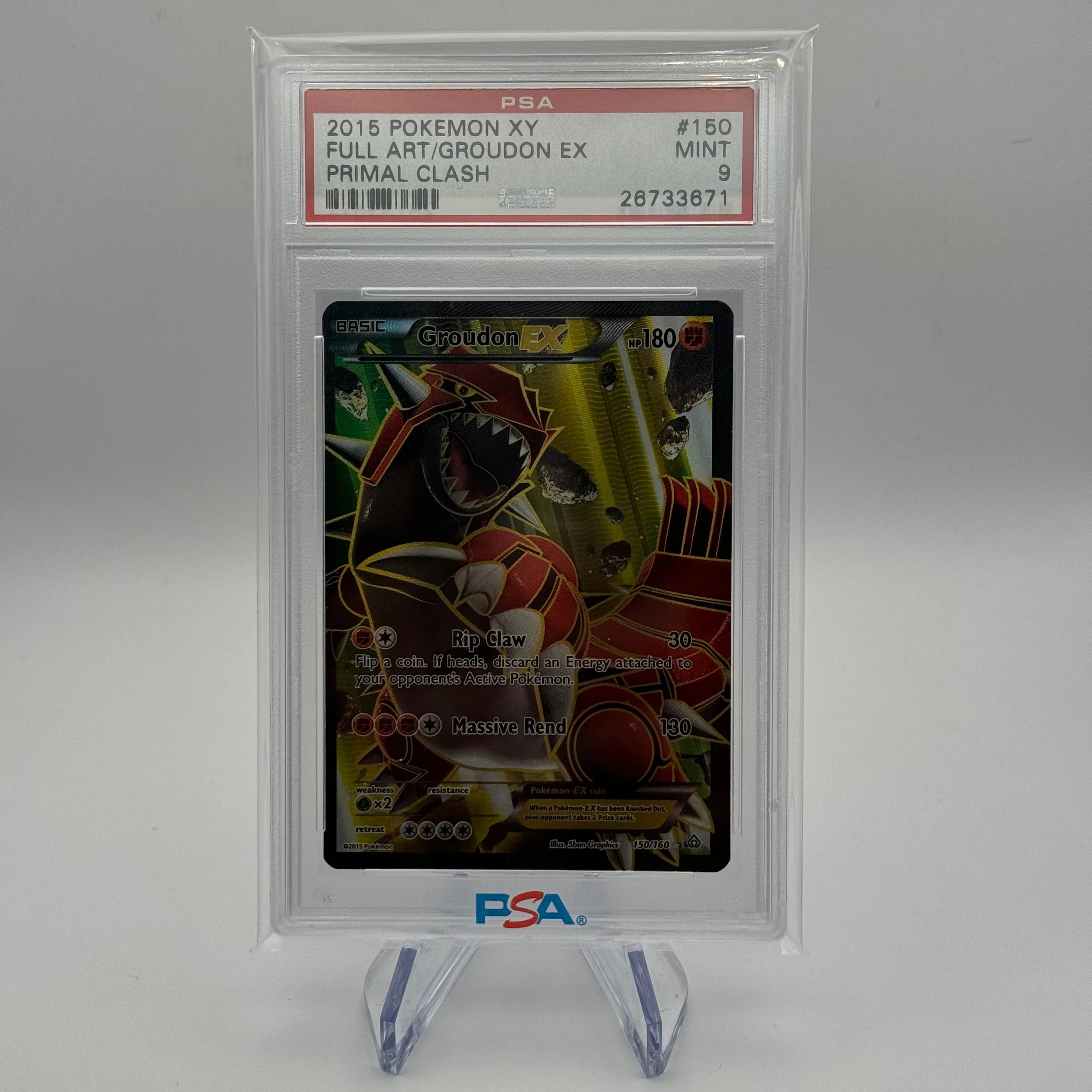 Pokémon TCG - Groudon EX - XY Primal Clash (EN) PSA 9 Pokémon