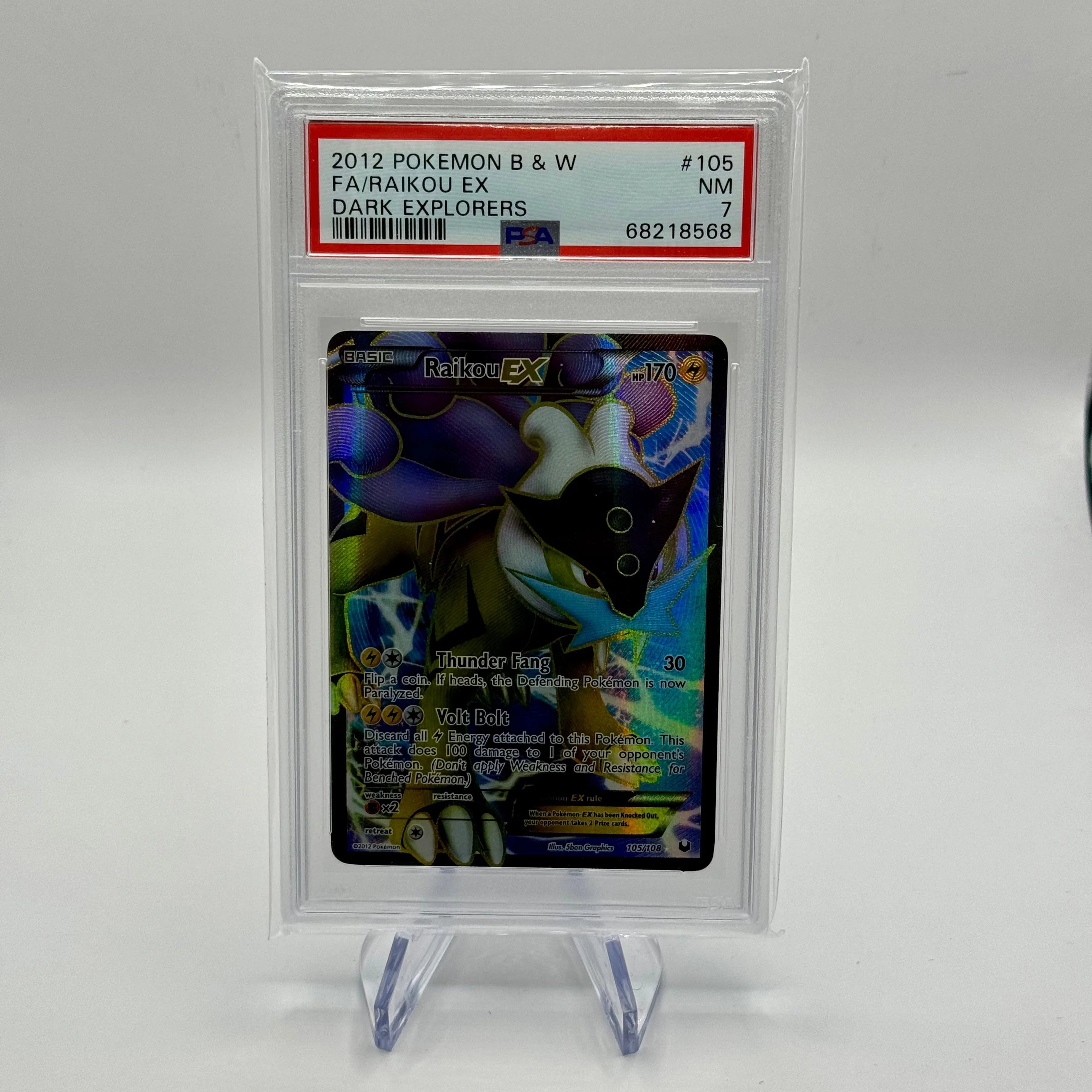 Pokémon TCG - Raikou EX Dark Explorer PSA 7 Pokémon