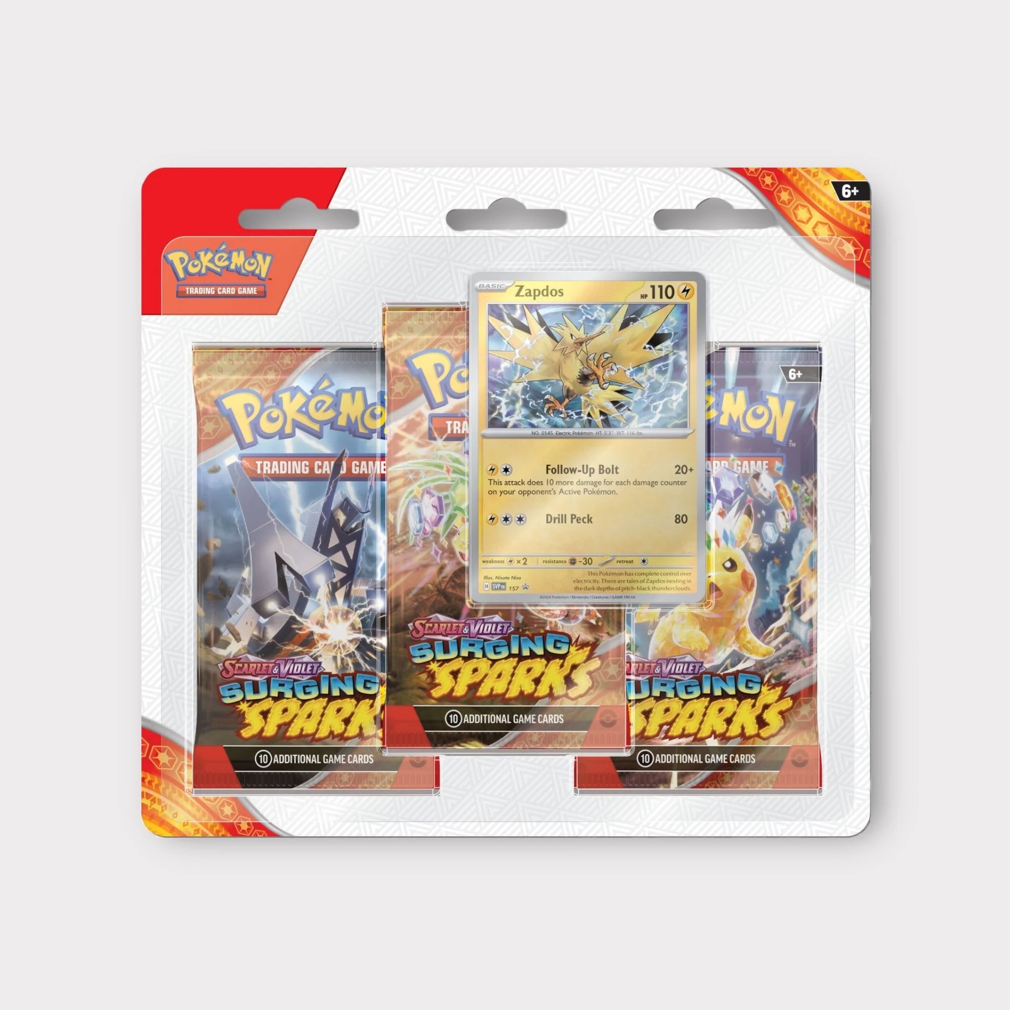 Pokémon TCG - Surging Sparks Three Pack Blister (EN) Pokémon