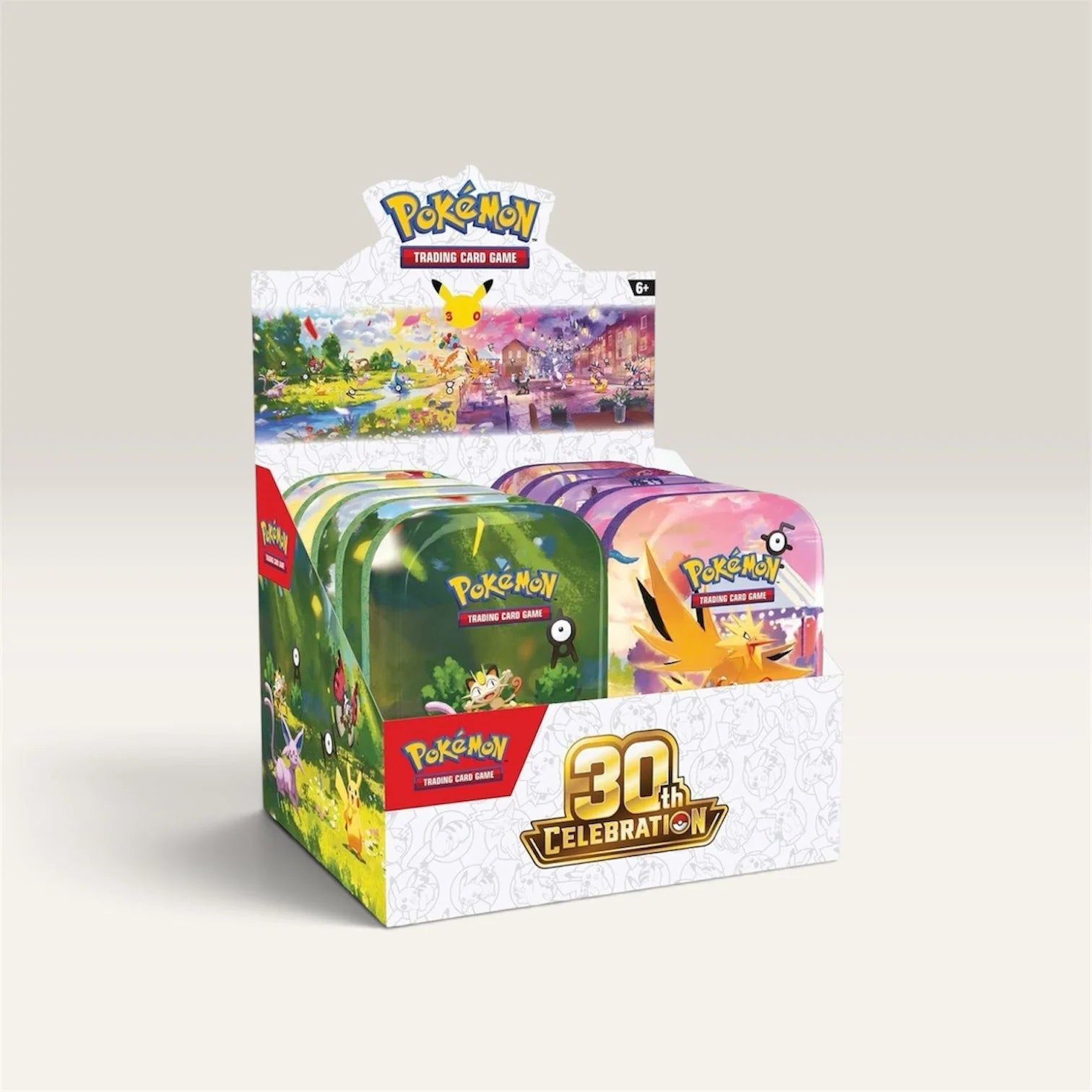 Pokémon TCG: 30th Celebration Mini Tin Display (10 Mini Tins) Pikaversum
