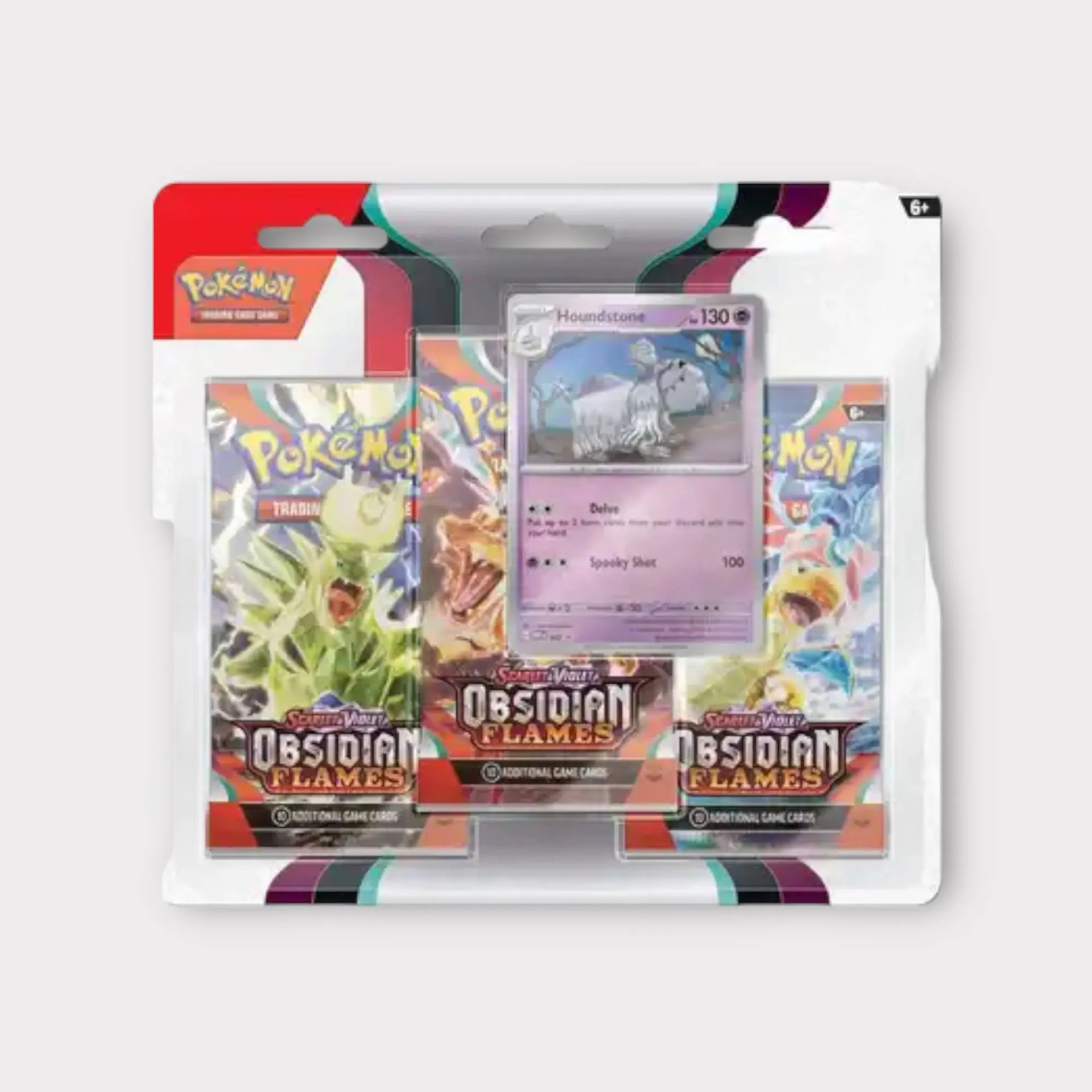Pre-Order / Scarlet & Violet Obsidian Flames Three Pack Promo Blister "Eevee & Houndstone" (EN) Pokémon 