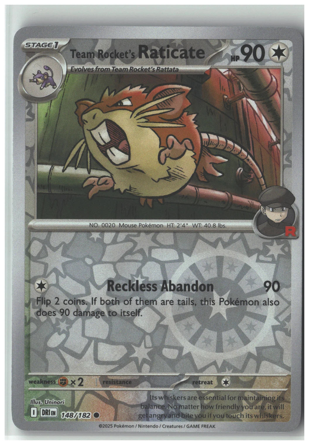 Team Rocket's Raticate - 148/182