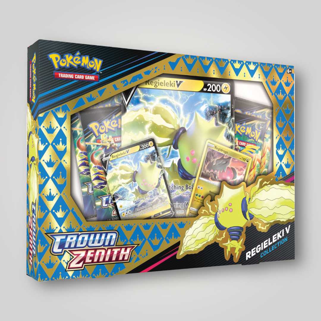 Pokémon Crown Zenith Collection—Regieleki V oder Regidrago V (EN) Pokémon 